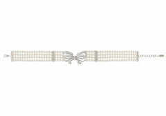 Bow Choker Pearl Choker Necklace