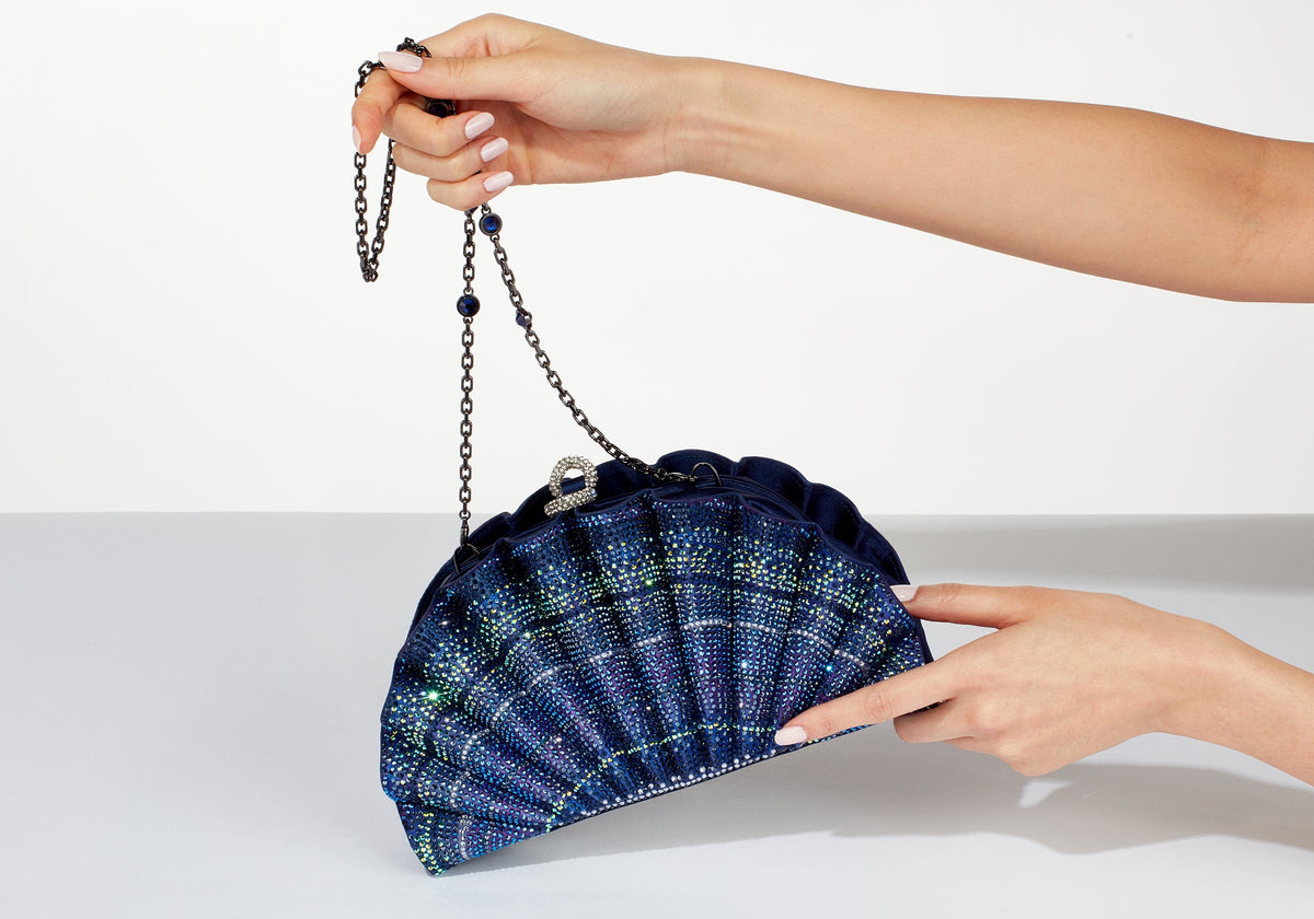 Origami Fan Scallop Blue
