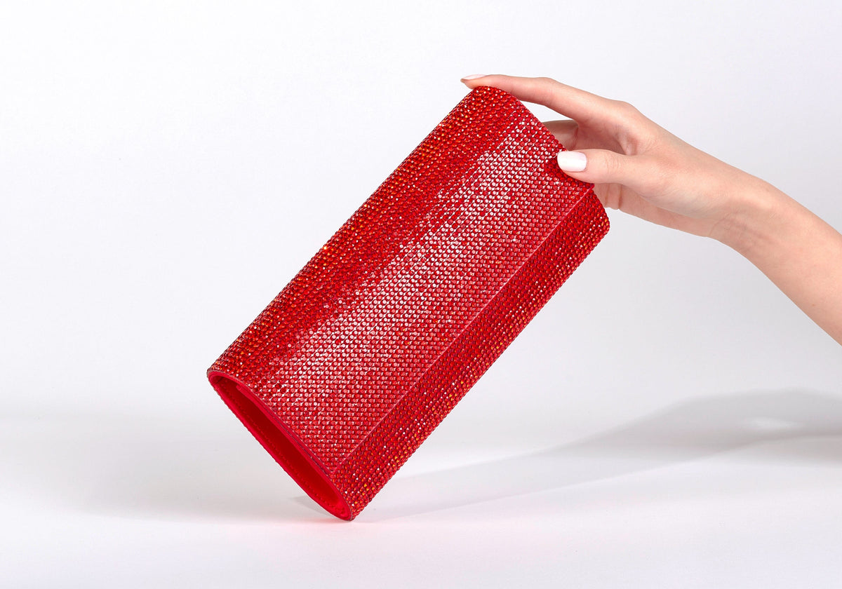 Perry Crystal Red Clutch
