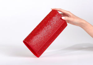 Perry Crystal Clutch Red