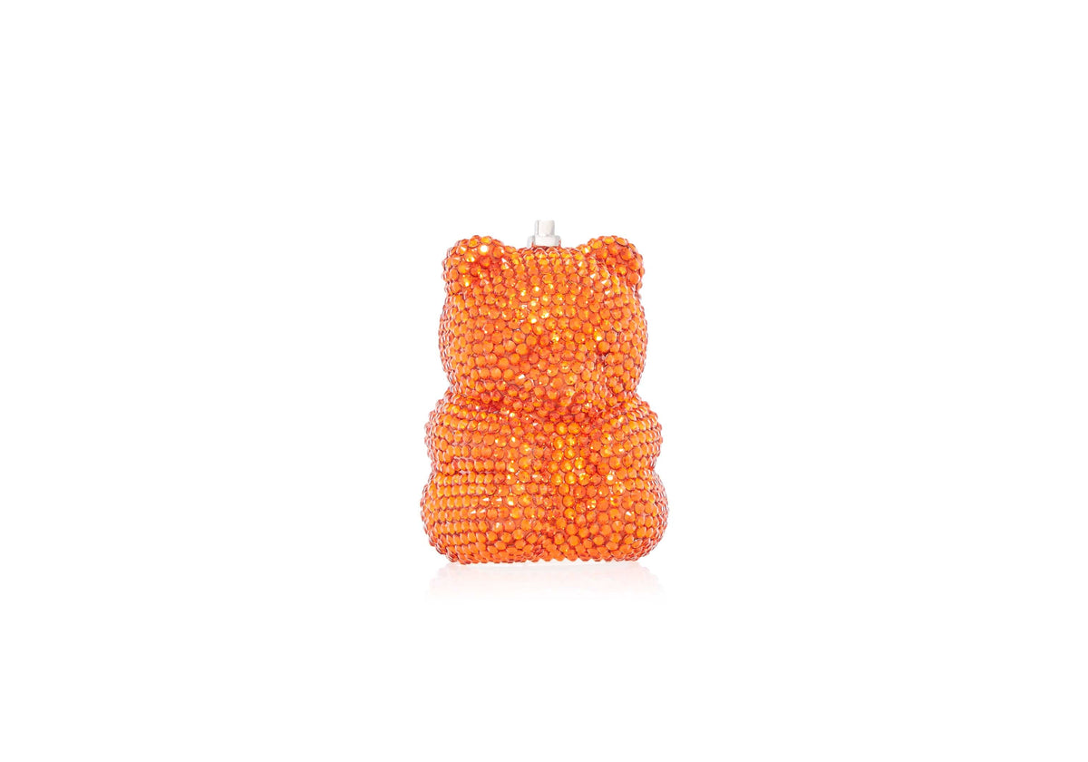 Mini Gummy Bear Orange crystal pillbox front view