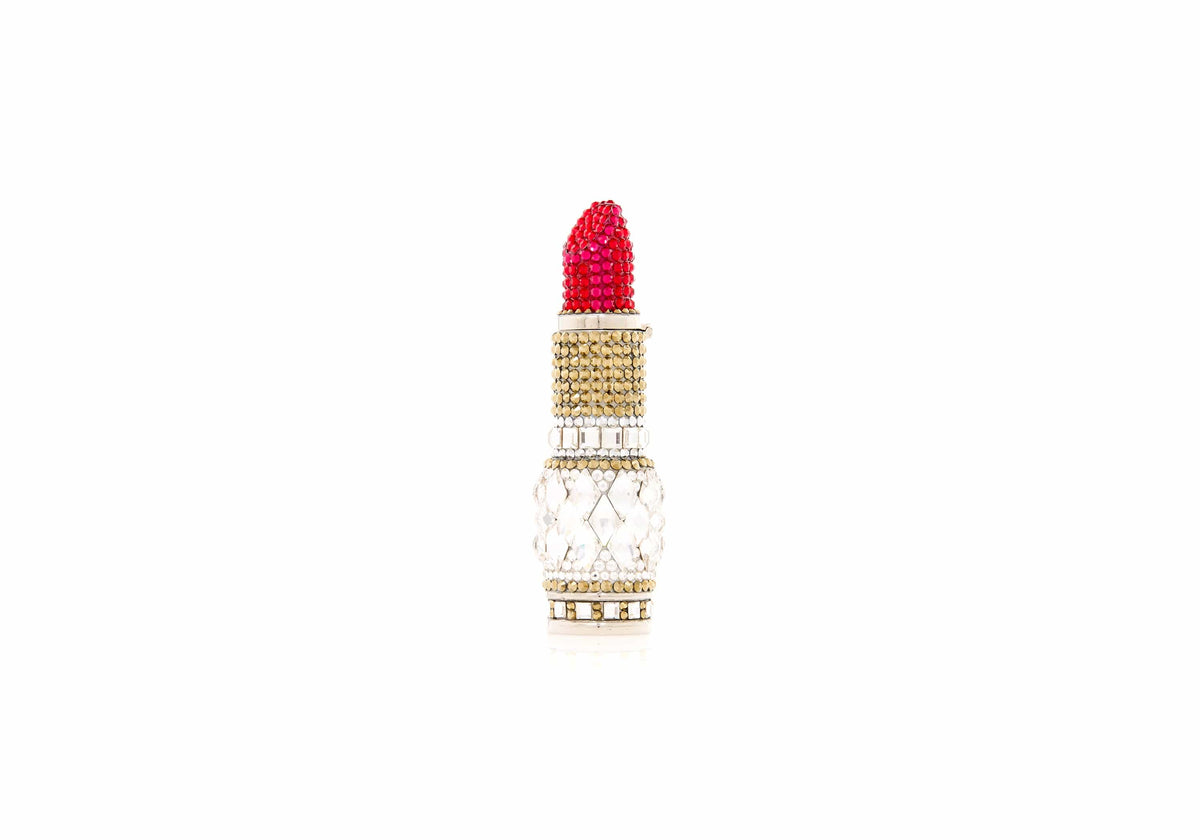 Lipstick Pillbox Smooch crystal front view