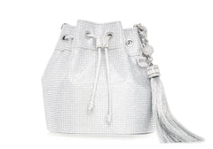 Piper Bucket Silver Drawstring Bag