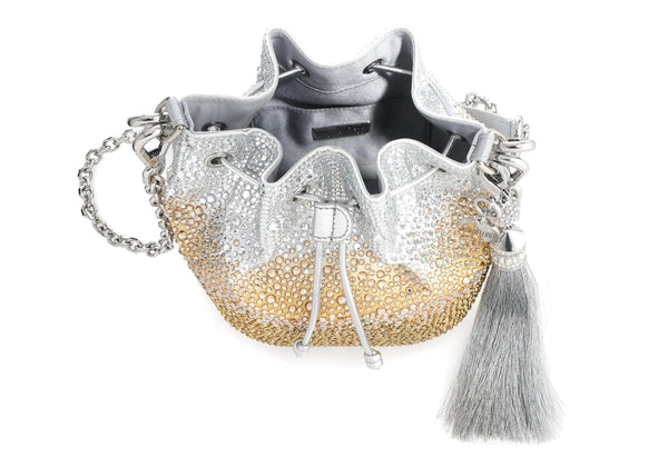 Piper Bucket Caviar Gradient Golden - Judith Leiber