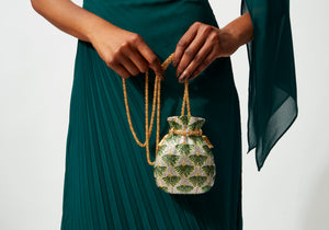 Ginkgo Pouch Green Leaf-2