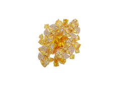 Butterfly Halo Ring Yellow