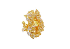 Butterfly Halo Ring Yellow