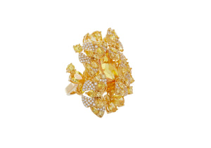 Butterfly Halo Ring Yellow-2