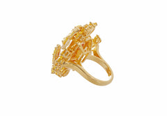 Butterfly Halo Ring Yellow