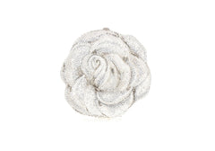 Rose Desiree Silver Clutch