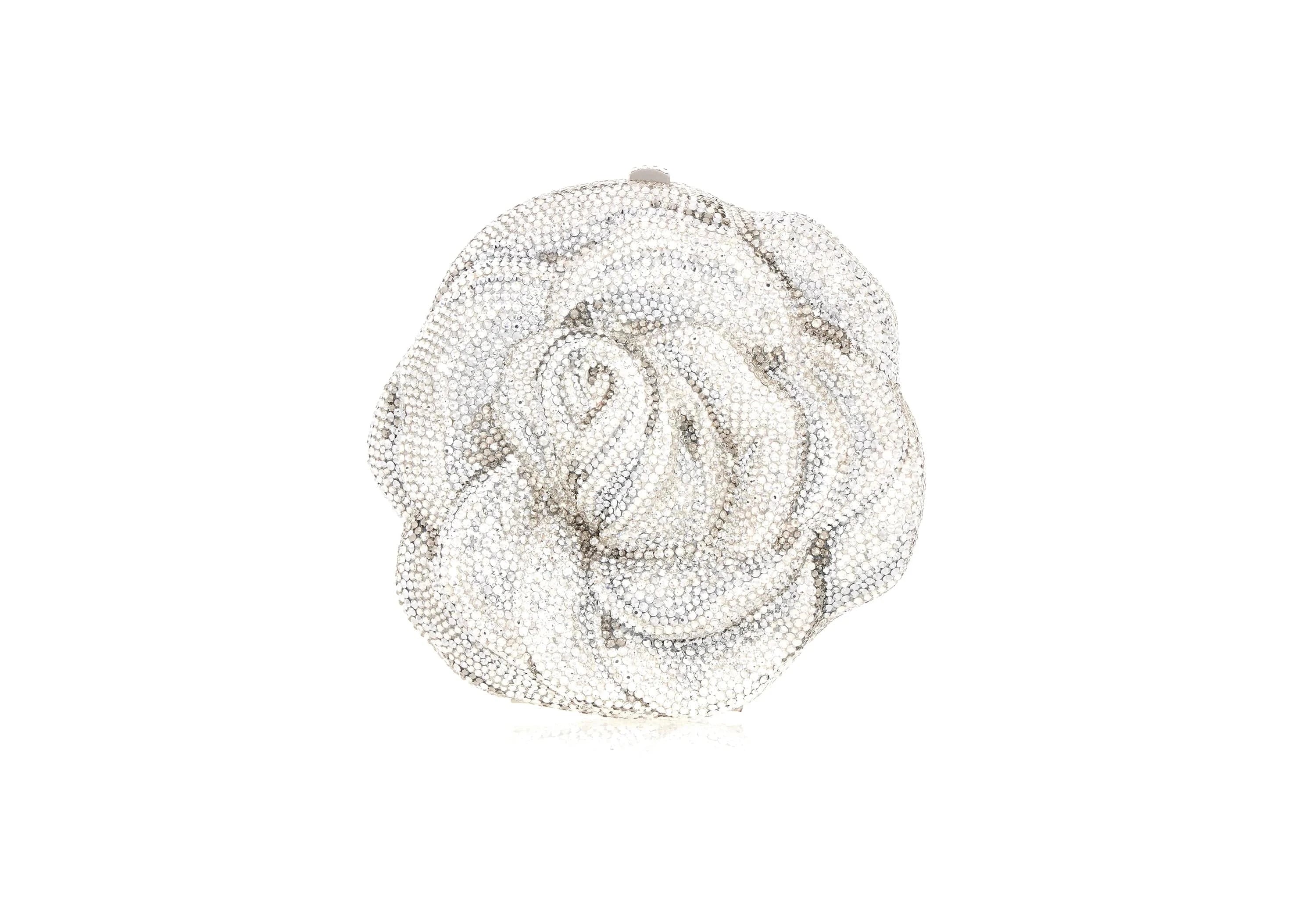 Rose Desiree | Silver Rose Handbag | Judith Leiber Rose Desiree | Silver Rose Handbag | Judith Leiber