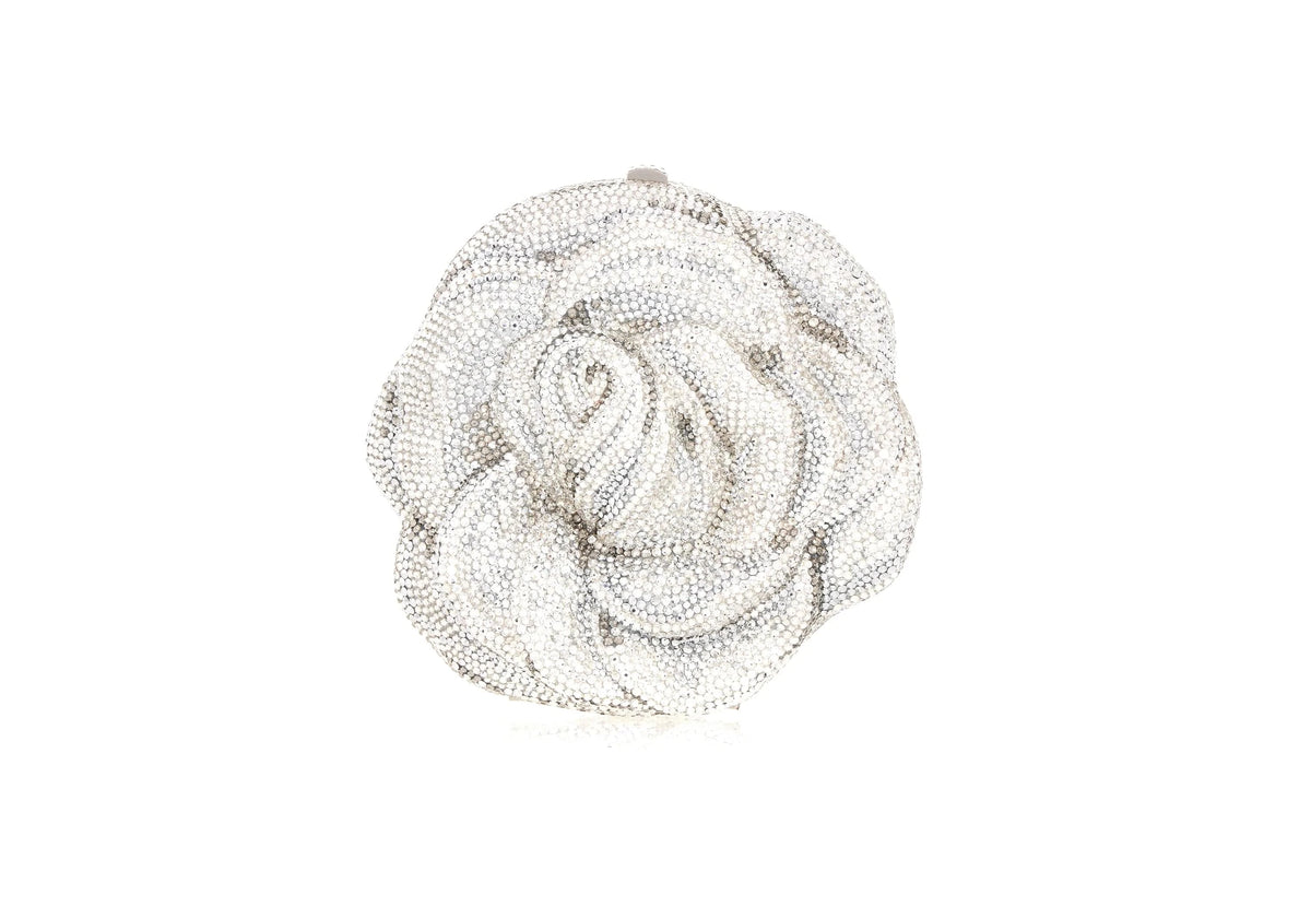 Rose Desiree | Silver Rose Handbag | Judith Leiber Rose Desiree | Silver Rose Handbag | Judith Leiber