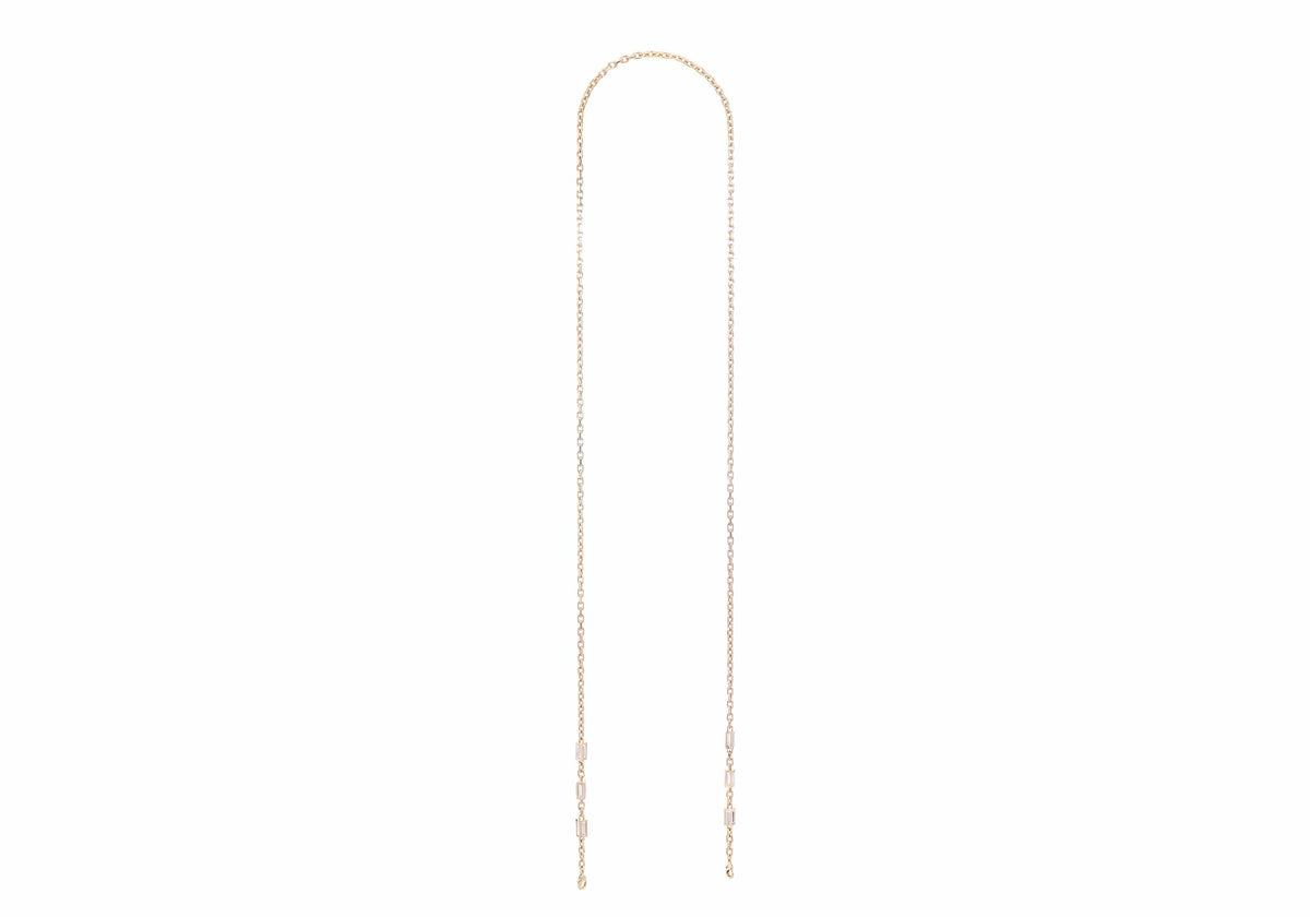 Baguette Crossbody Chain Champagne