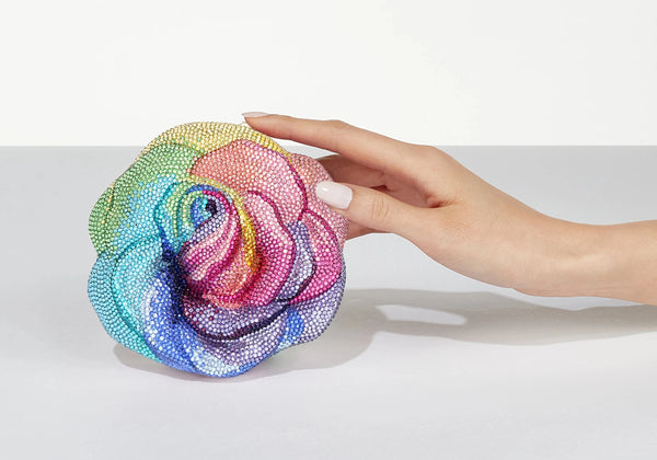 Rose Celina – Colorful Flower Clutch Bag | Judith Leiber