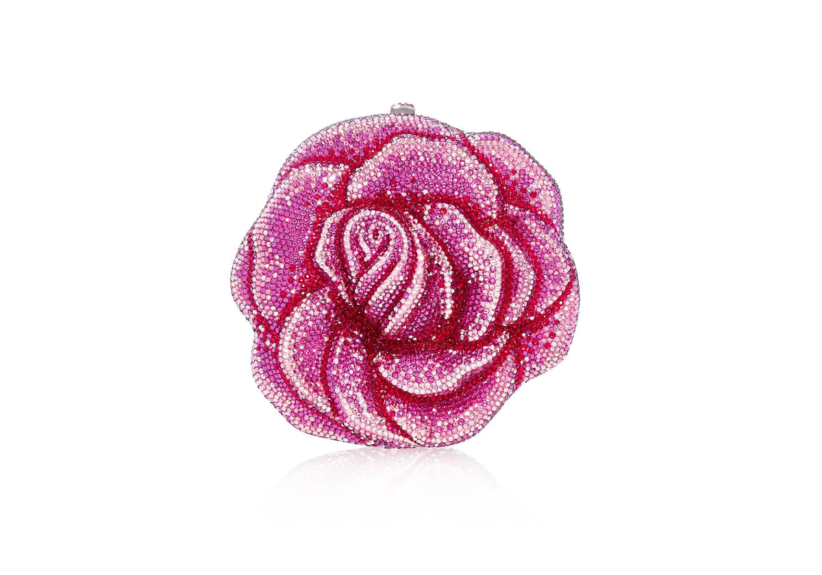 Rose Josephine fuchsia crystal clutch lifestyle view