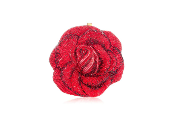 Rose American Beauty Red Rose Clutch Bag Judith Leiber