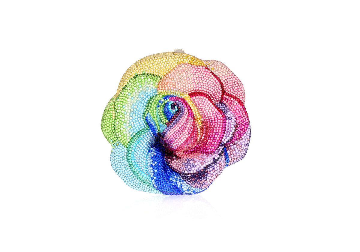 Rose Celina crystal clutch front view