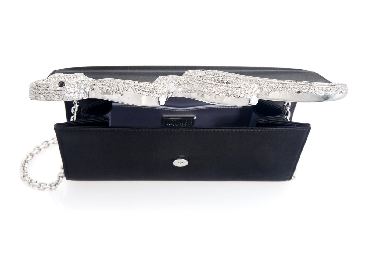 Serpent Fizzoni Silver Black Satin