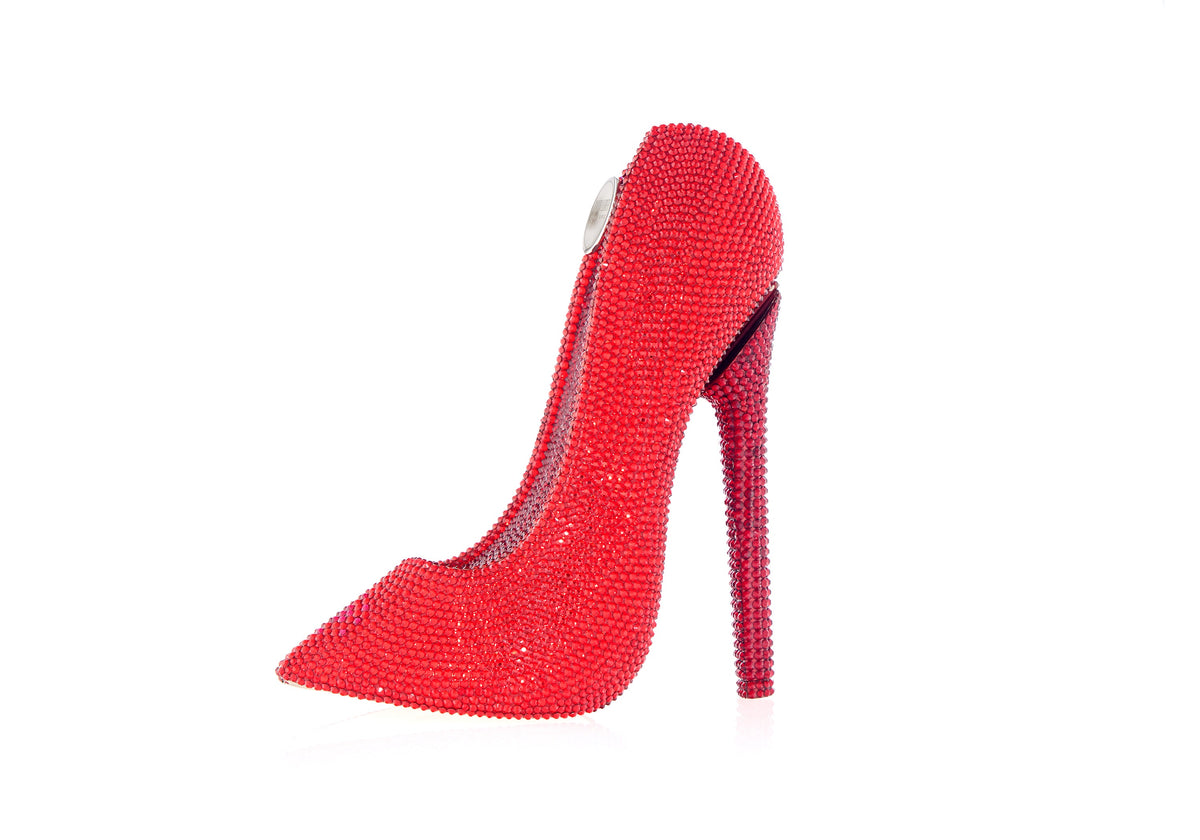 Stiletto Carrie Handbag red crystal front view