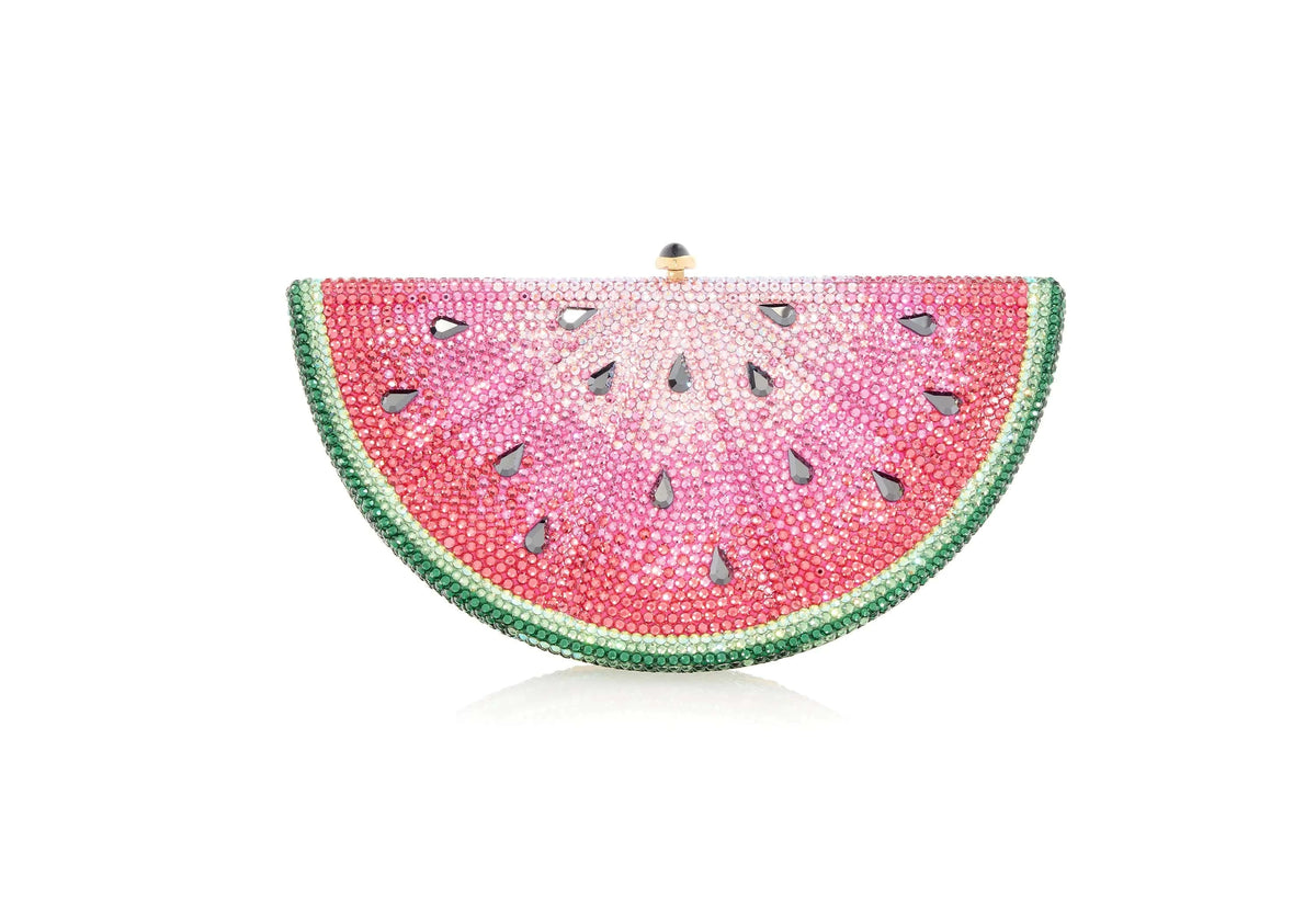 Watermelon Slice crystal clutch front view