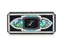 Slim Rectangle Lotus Gem Monogram