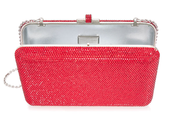 Judith Leiber Slim Slide Red Clutch display picture 1