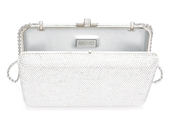⭐︎最終価格⭐︎ JUDITH LEIBER ジュディスライバーパーティーバッグ Judith Leiber Slim Slide Silver Clutch