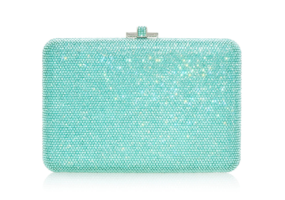 Slim Slide Caribbean Sea Purse crystal front view