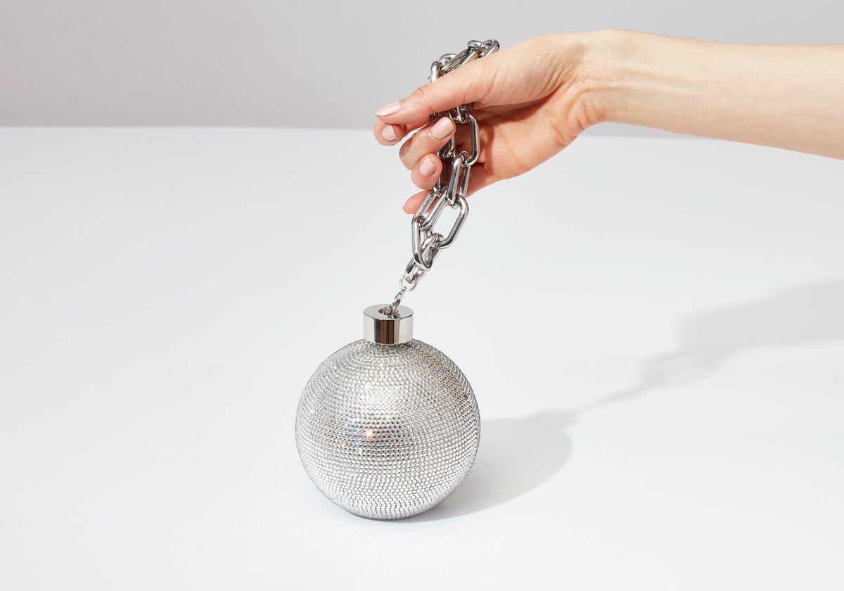 Sphere Ball and Chain Silver