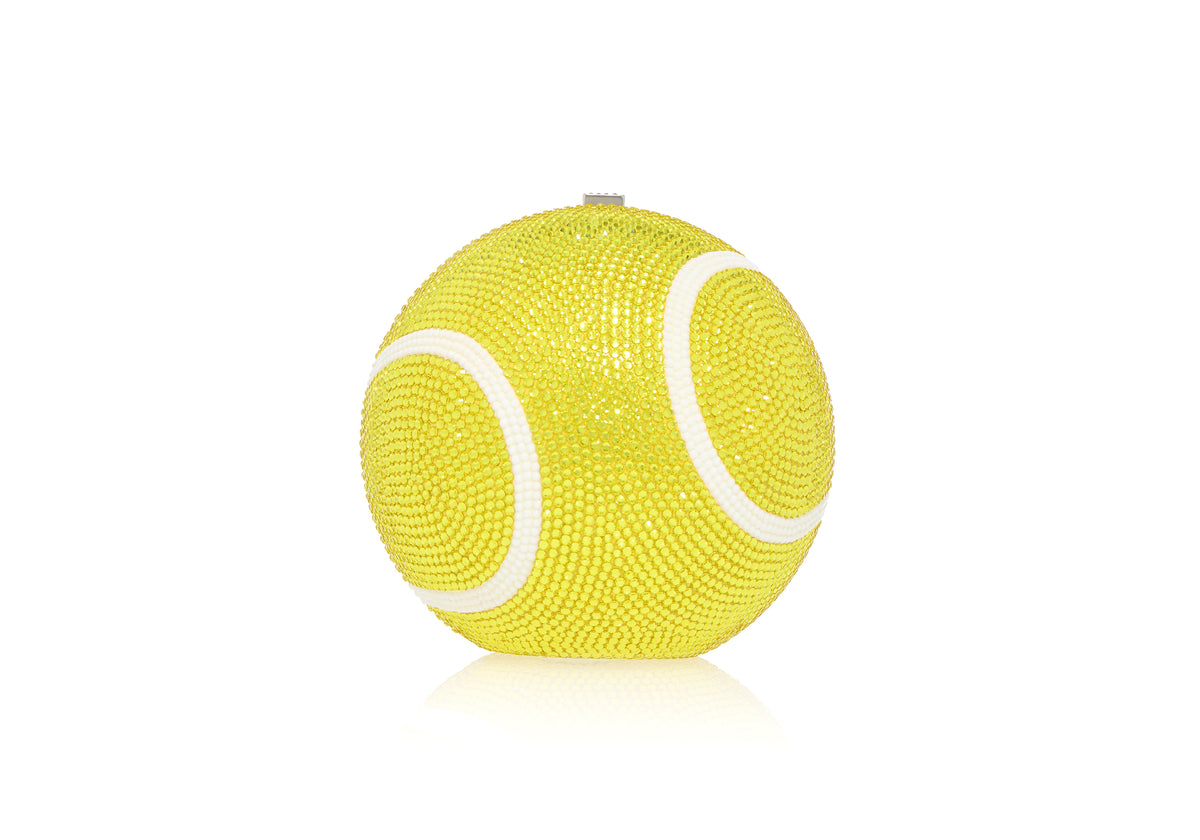 Tennis Ball Sphere crystal clutch front view