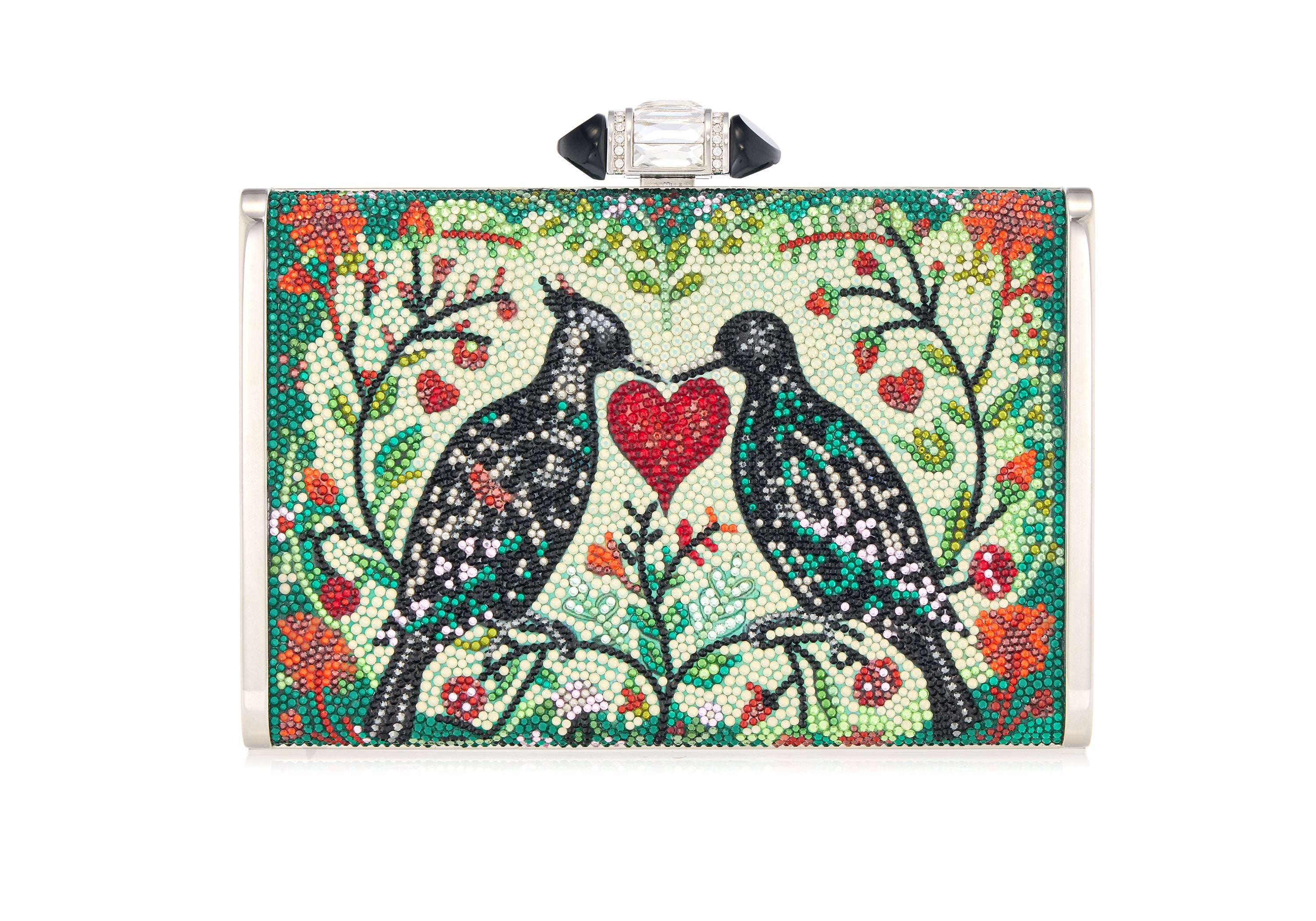 Tall Slender Rectangle Midnight Raven - Judith Leiber