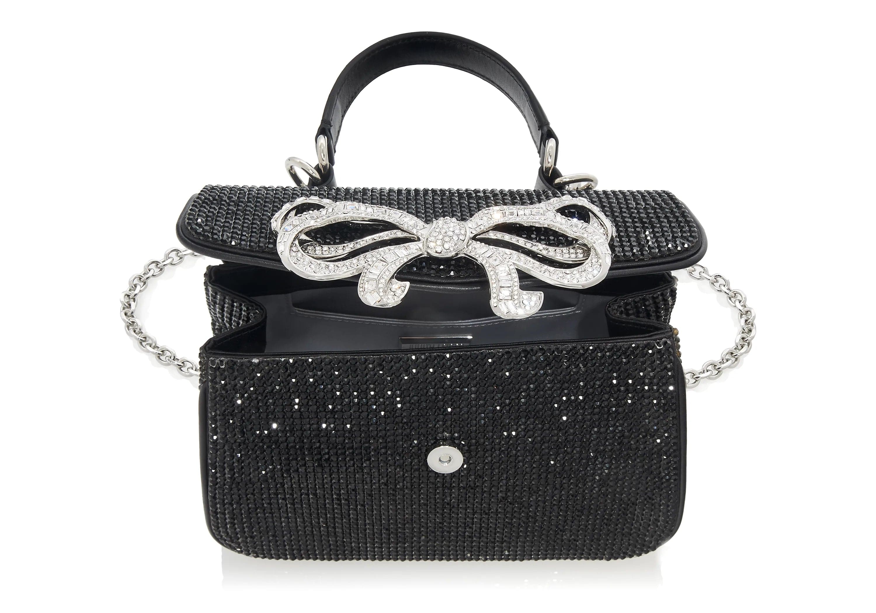 Judith Leiber Black Fullbead Bow Top Handle Judith Leiber Black Fullbead Bow Top Handle