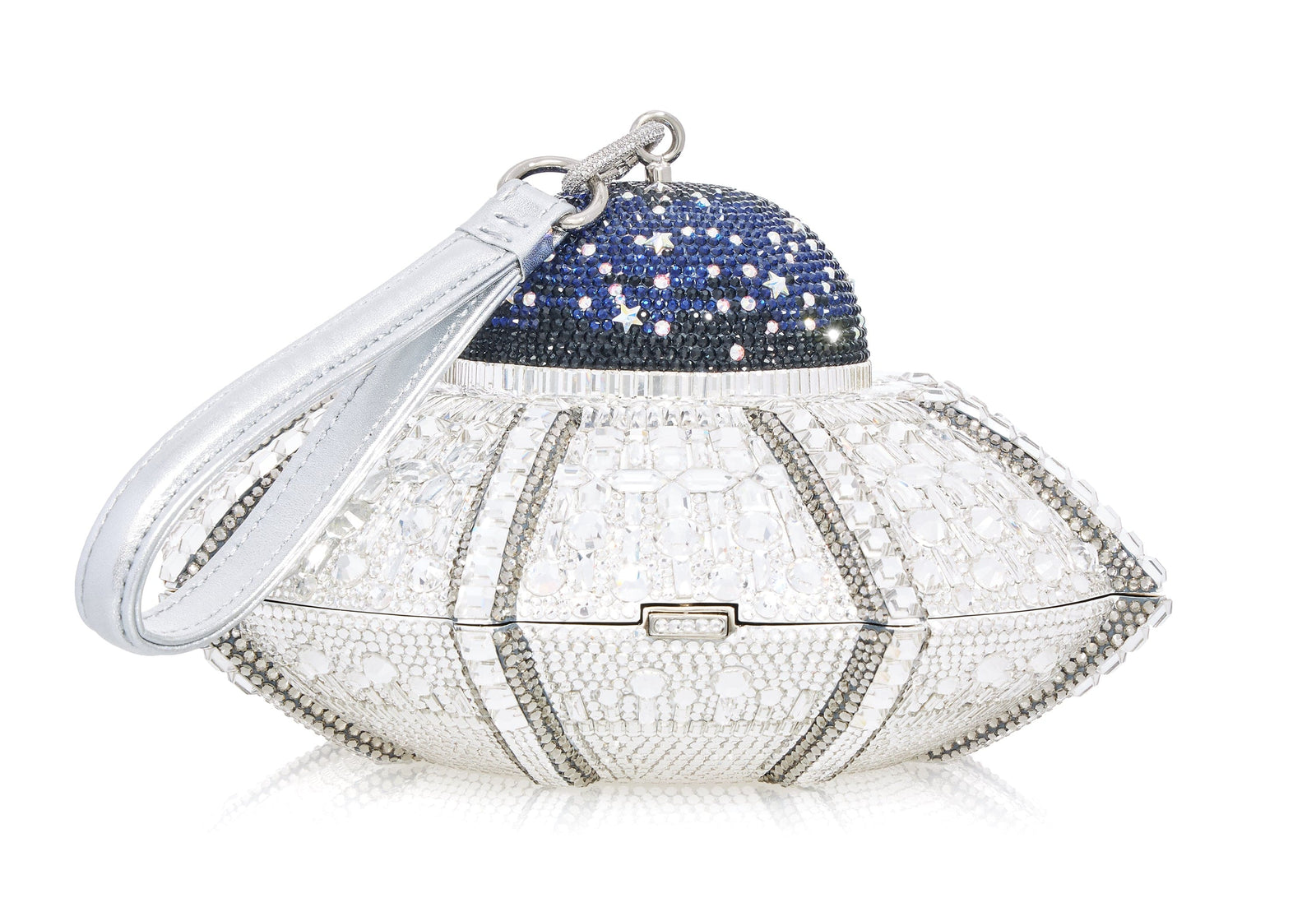 Judith Leiber Couture Women's New Rose Desiree Crystal Clutch - Silver
