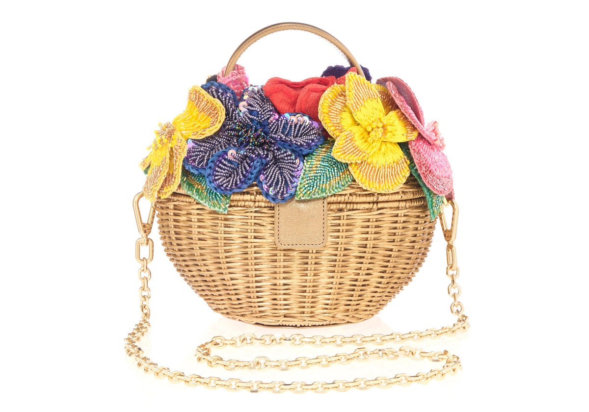 Dorothy Basket Flower Bouquet Champagne