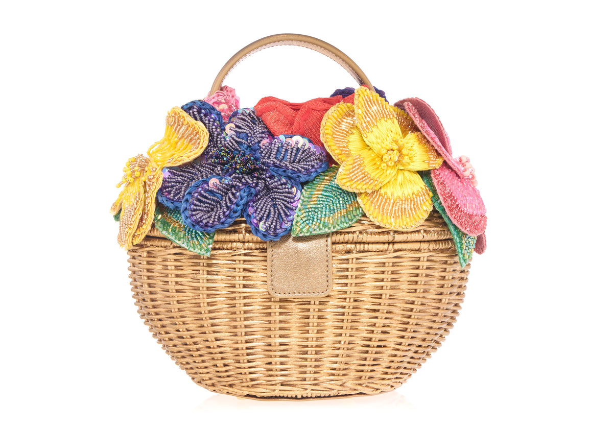 Dorothy Basket Flower Bouquet Champagne