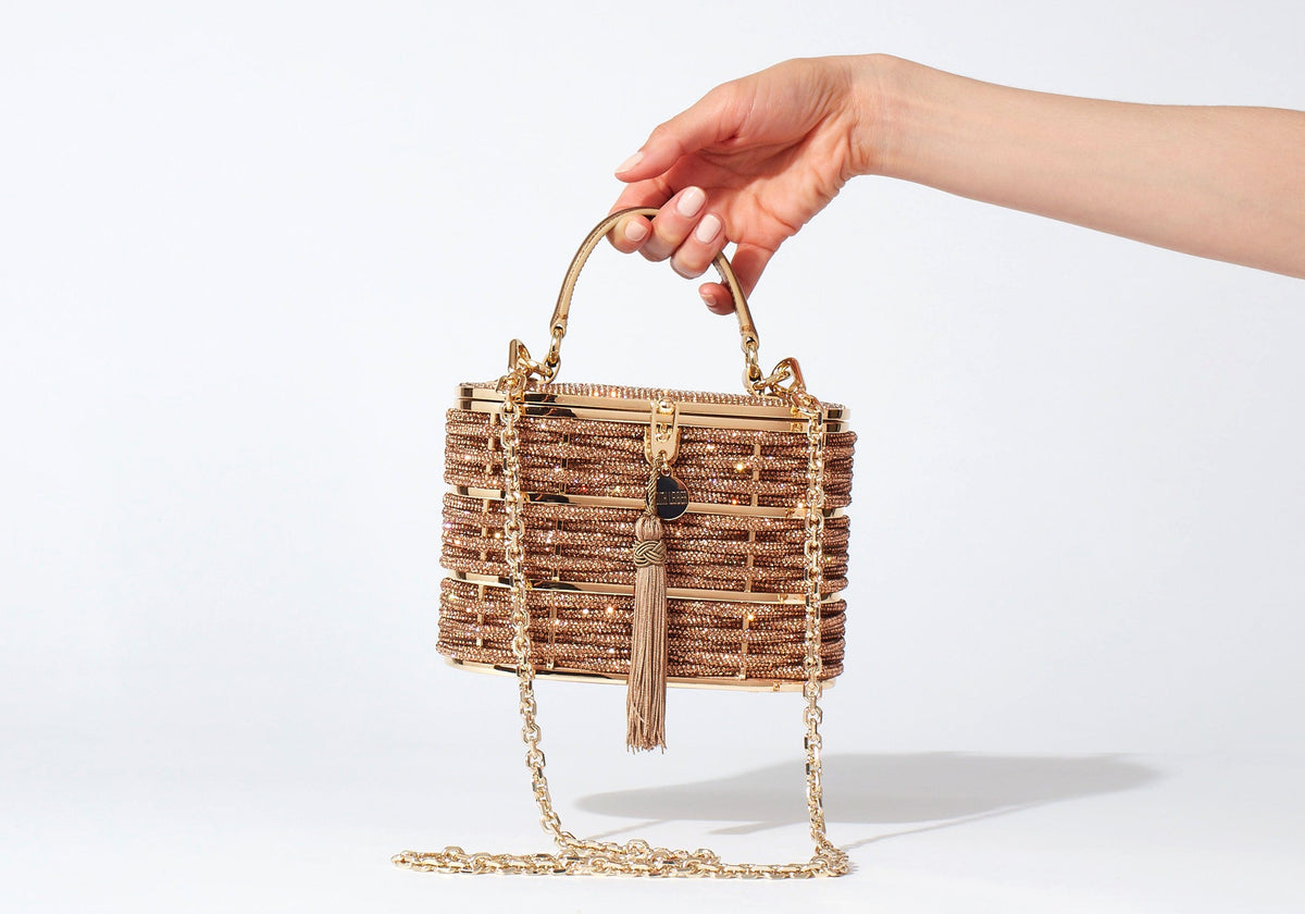 Willow Crystal Woven Top Handle Topaz