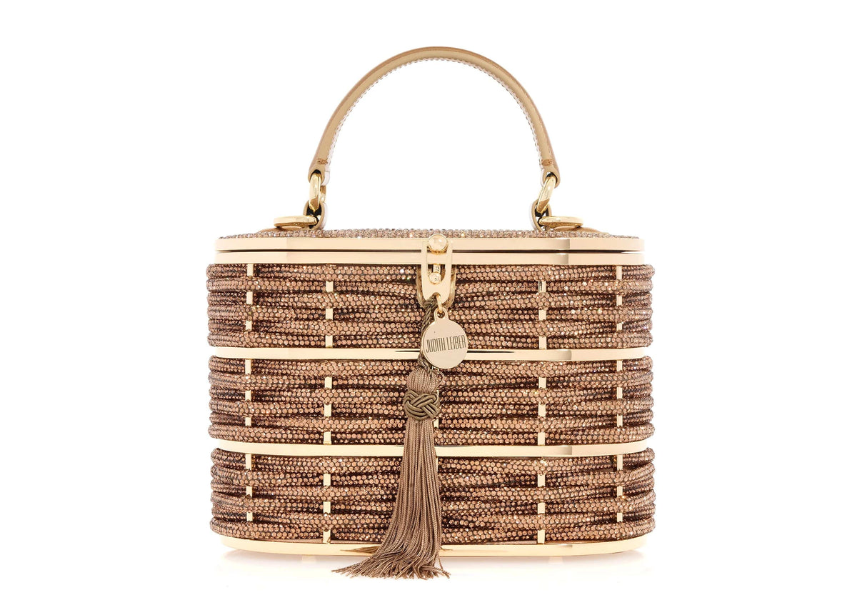Willow Crystal Woven Top Handle Topaz front view
