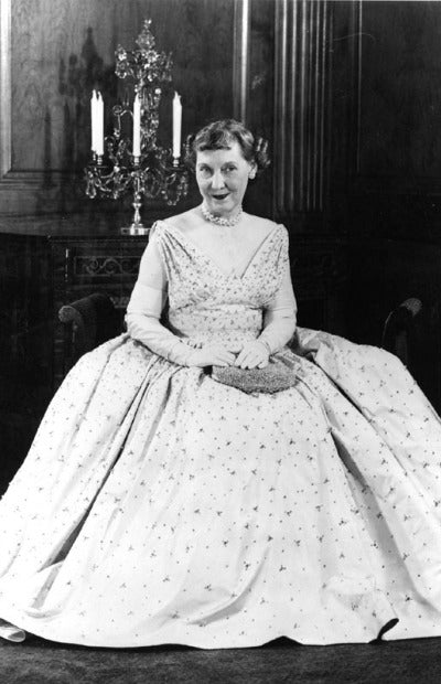 Photograph of Mamie Eisenhower at her Inaugural Ball
