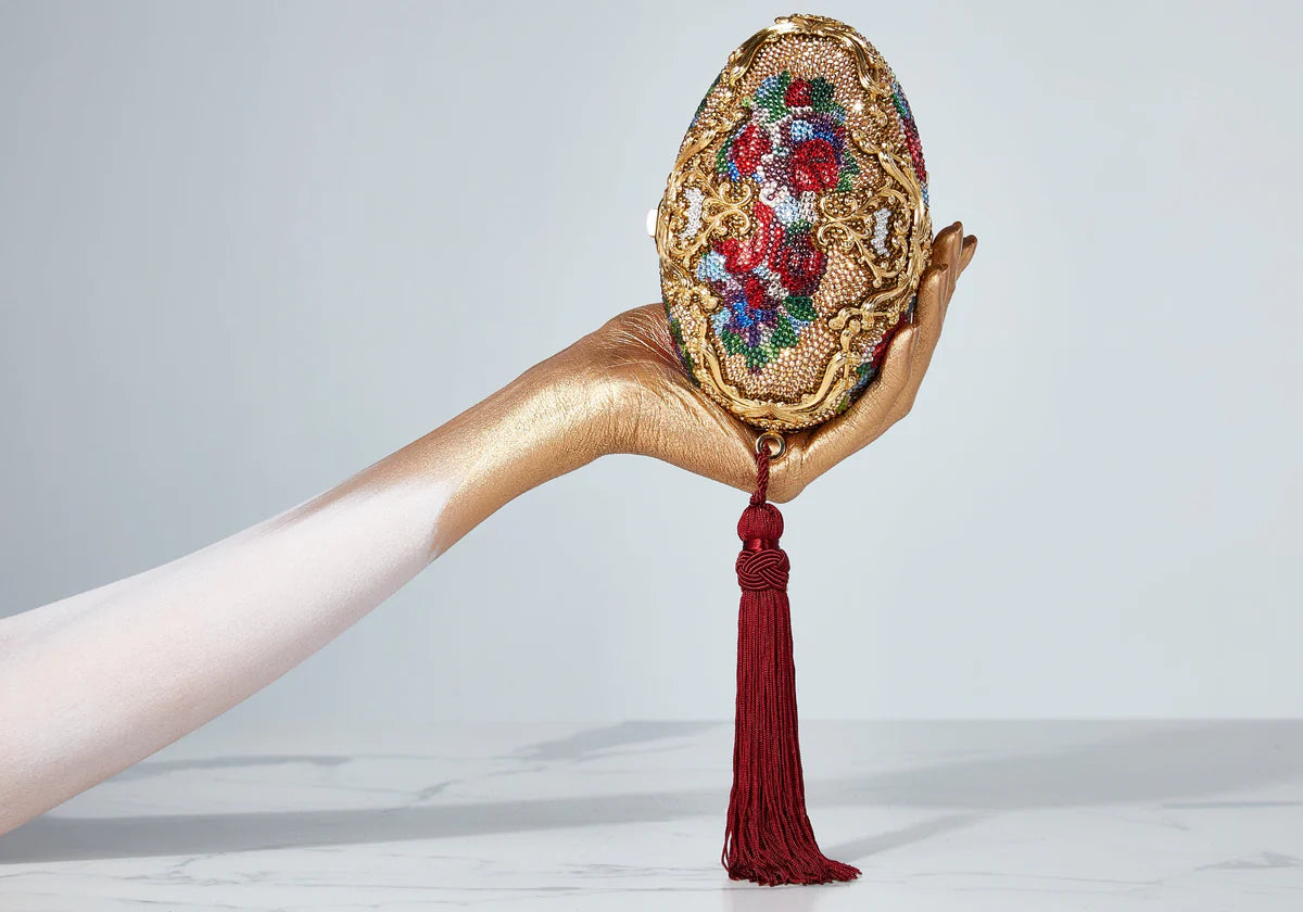 Judith Leiber 60th anniversary Savonnerie Egg clutch