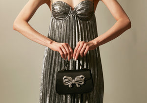 Satin Bow Top Handle Black-2