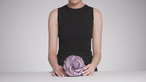Judith Leiber Purple Rose Melody Clutch