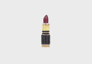 Lipstick Burgundy Glitter Pillbox-4