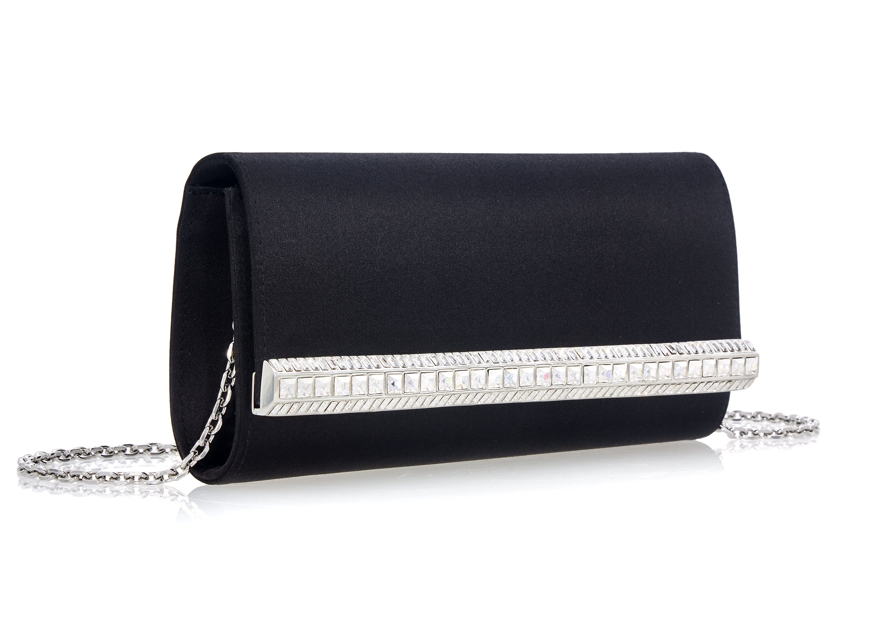 Judith Leiber Couture Crystal Bow Envelope Clutch Bag