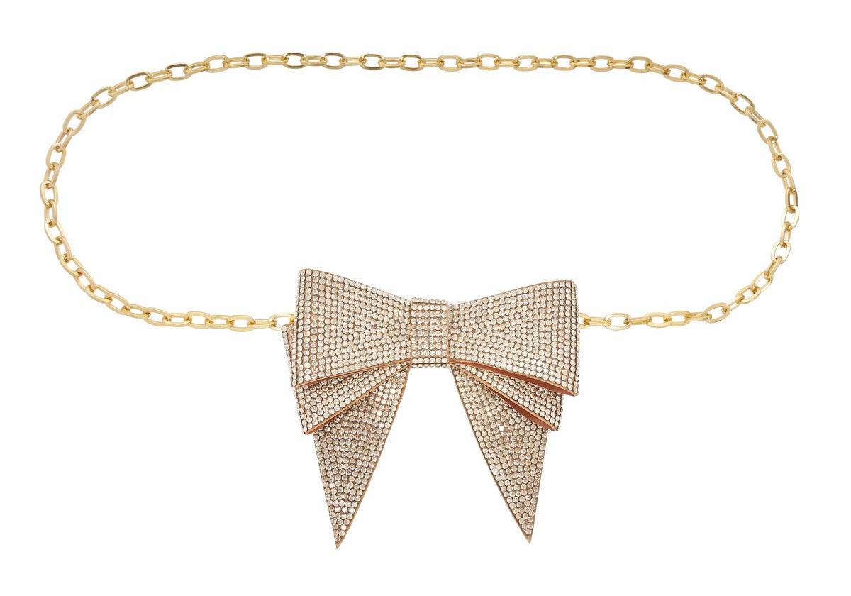 Soft Bow Belt Champagne