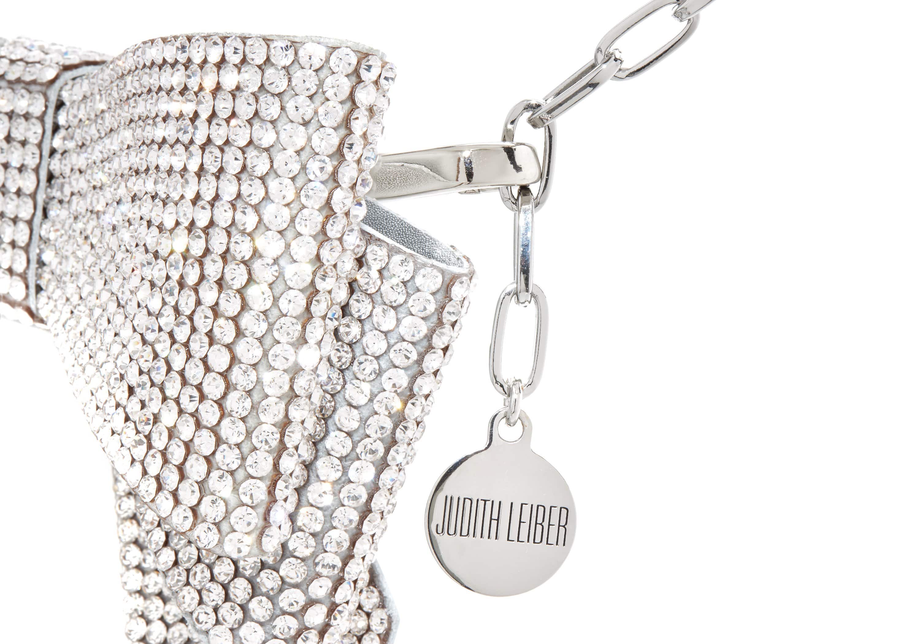 Judith Leiber Couture Crystal Chain Belt, Silver Rhine, Women's, Belts Leather Belts