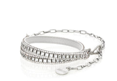 Deco Squares Belt Silver
