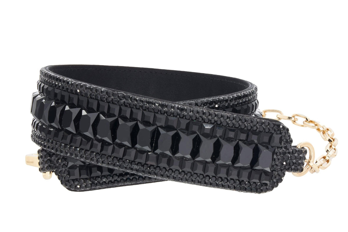Baguette Deco Gems Belt Black