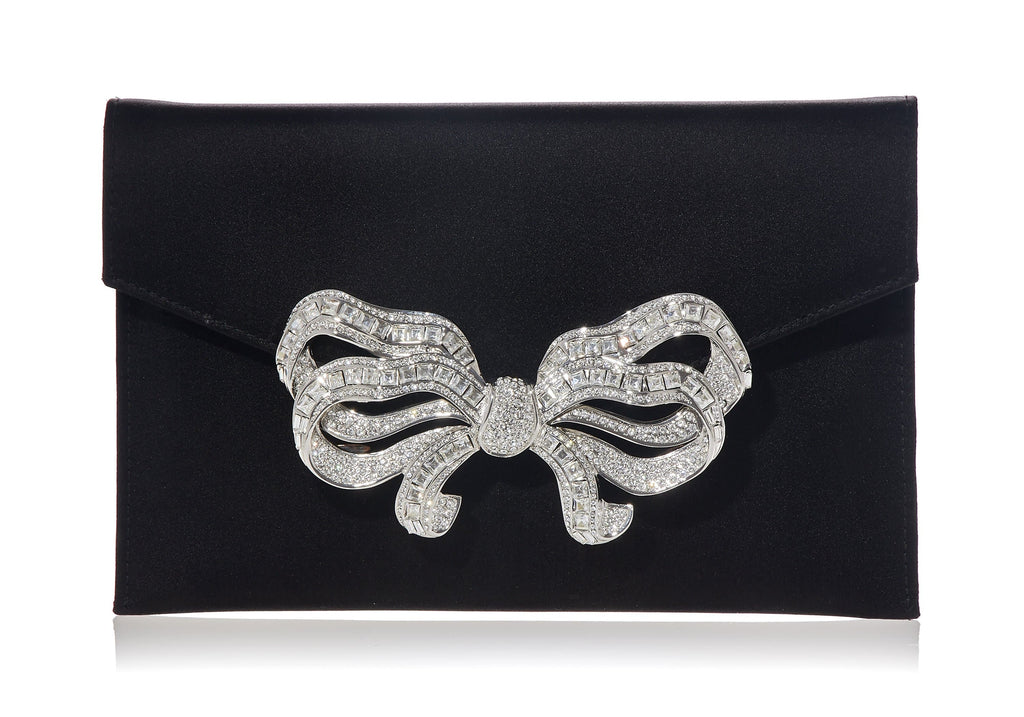 Judith Leiber Couture Crystal Bow Clutch Bag in 2023