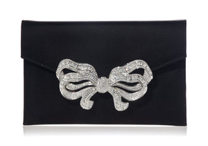 Judith Leiber Bow Deco Gems Rhinestone Clutch Handbag, Silver, M186704-BOWDECO-SILVERRHINEMULTI