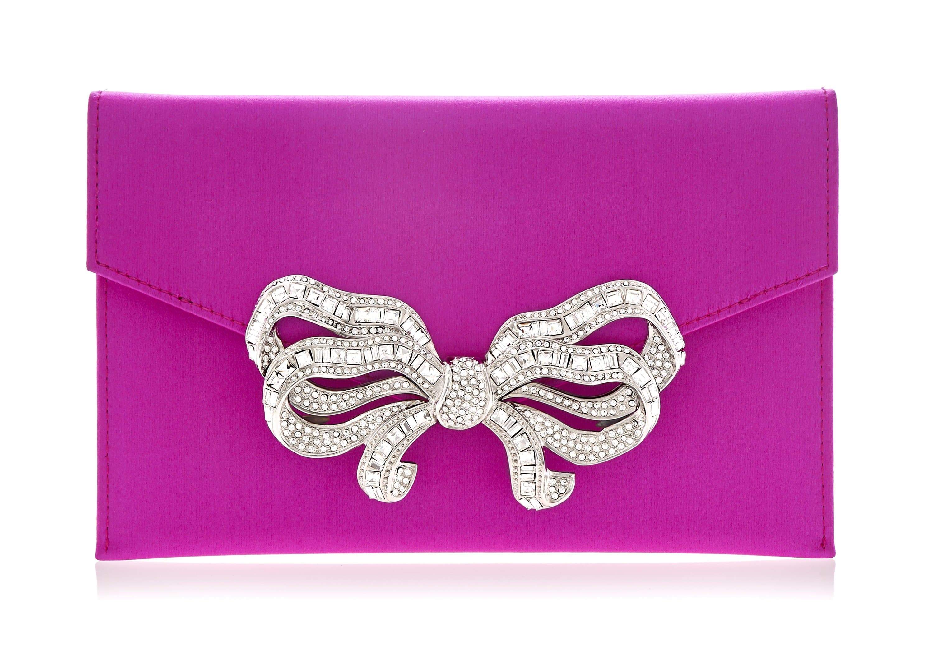 Lemonade Crystal Envelope Handbag Hot Pink - SHOP ACCESSORIES from